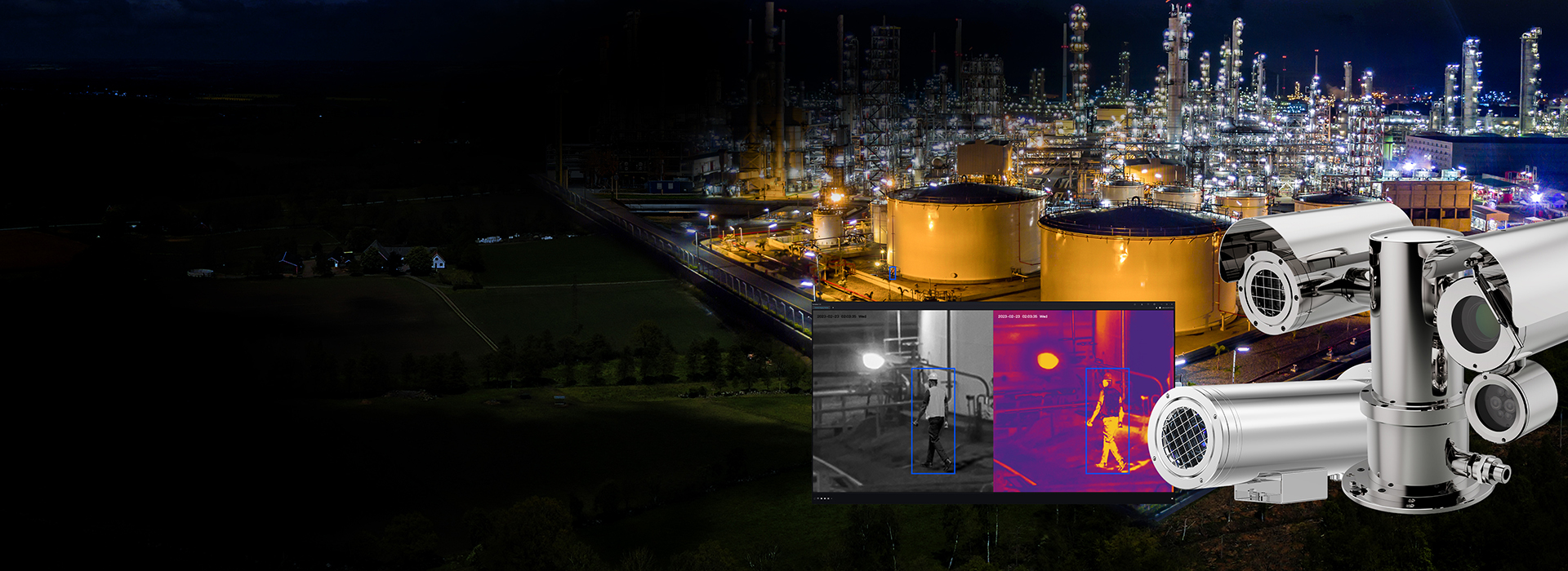 Caméras thermiques conçues pour les environnements explosifs, assurant la sécurité, la précision et la surveillance 24h/24 et 7j/7.