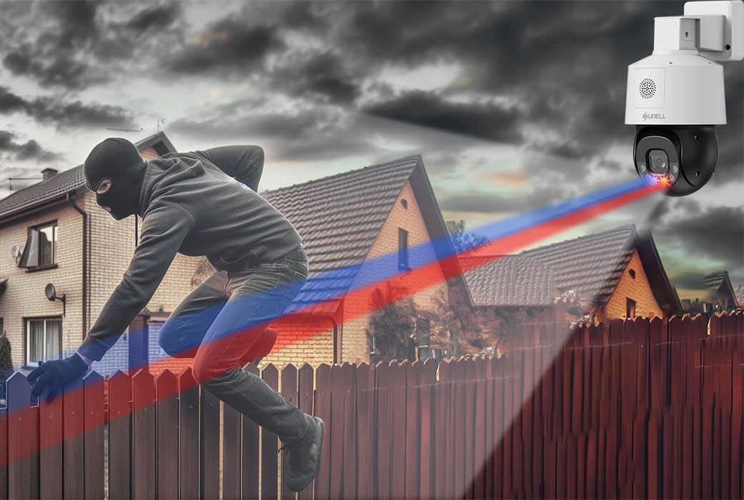 Deterrenza della luce rosso-blu