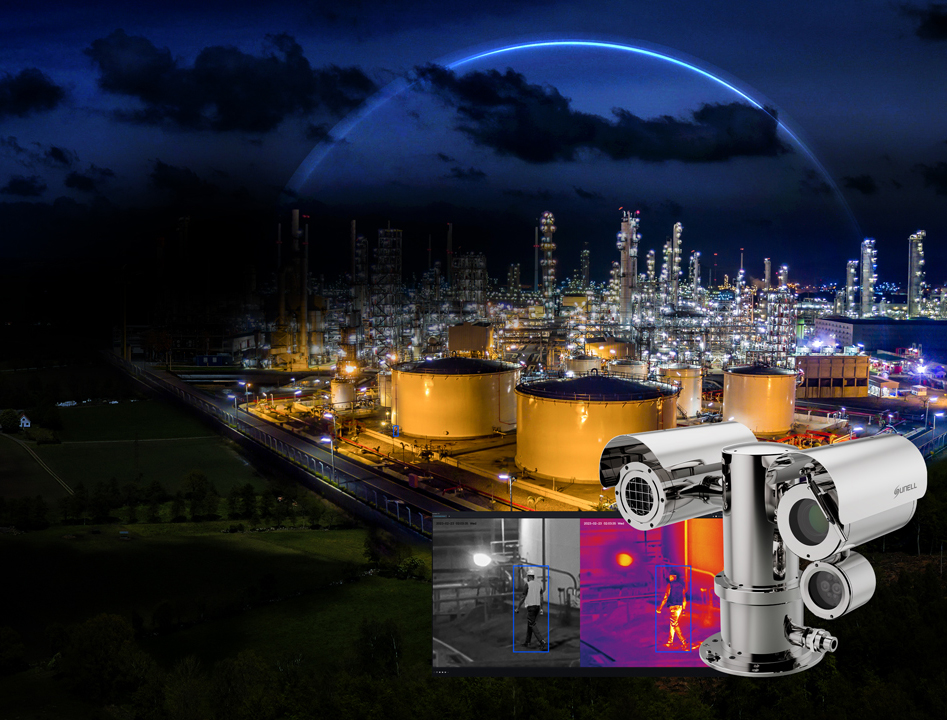 Câmeras termográficas construídas para ambientes explosivos, garantindo segurança, precisão e monitoramento 24 horas por dia, 7 dias por semana.