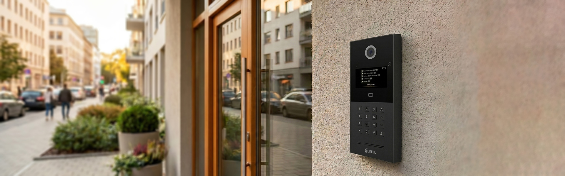 HD video door station with two-way audio and access control for secure and reliable building entry management.