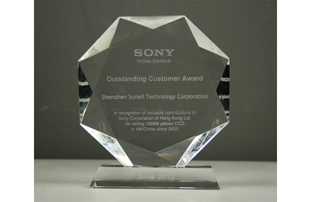 Won the 'Outstanding Customer Award' by Sony
