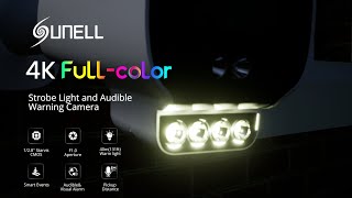 Sunell 4k Full Color Strobe Ligth and Audible Warning Camera