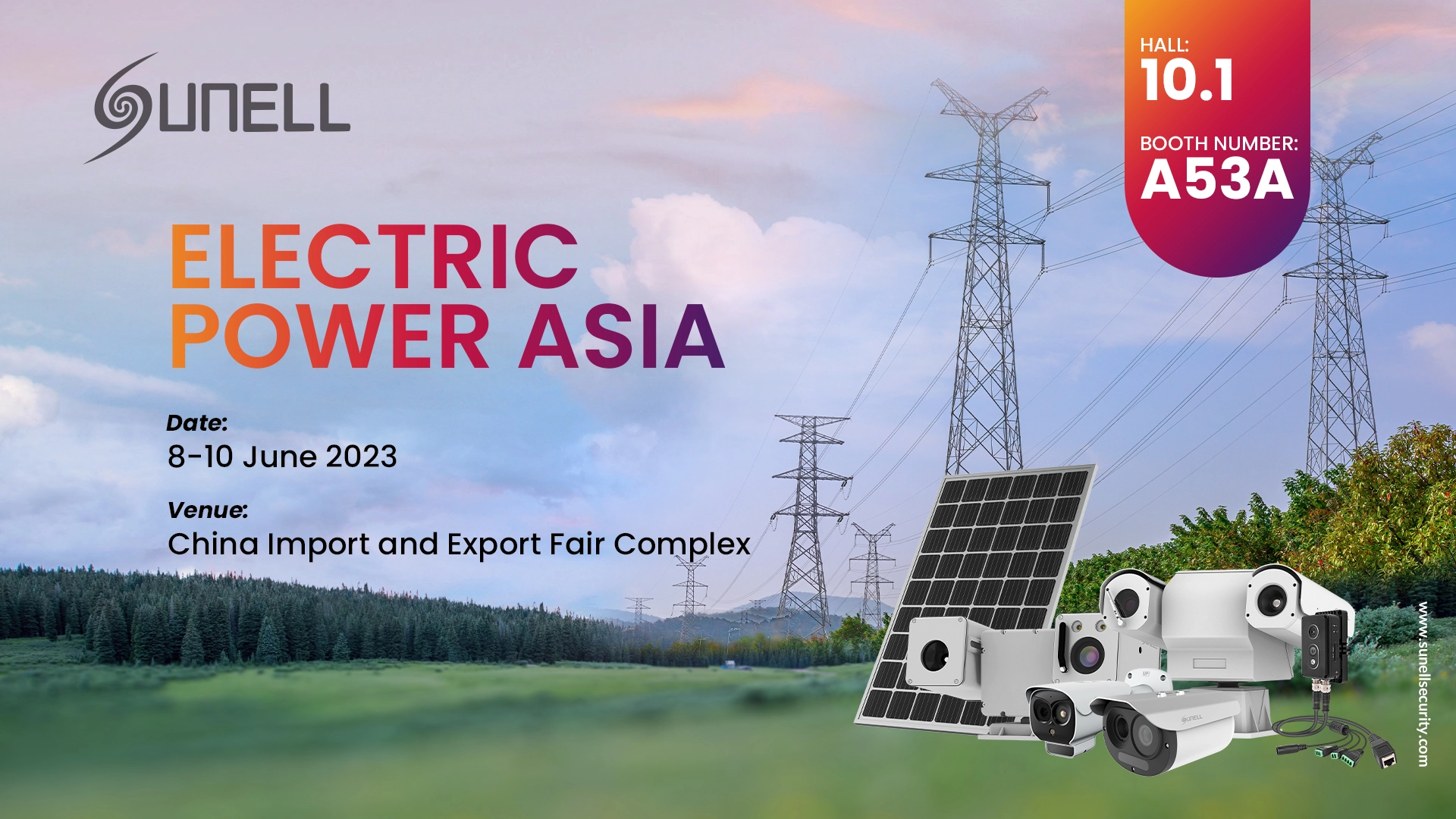 Sunell will showcase thermal imaging intelligent solutions at the Electrical Power ASIA