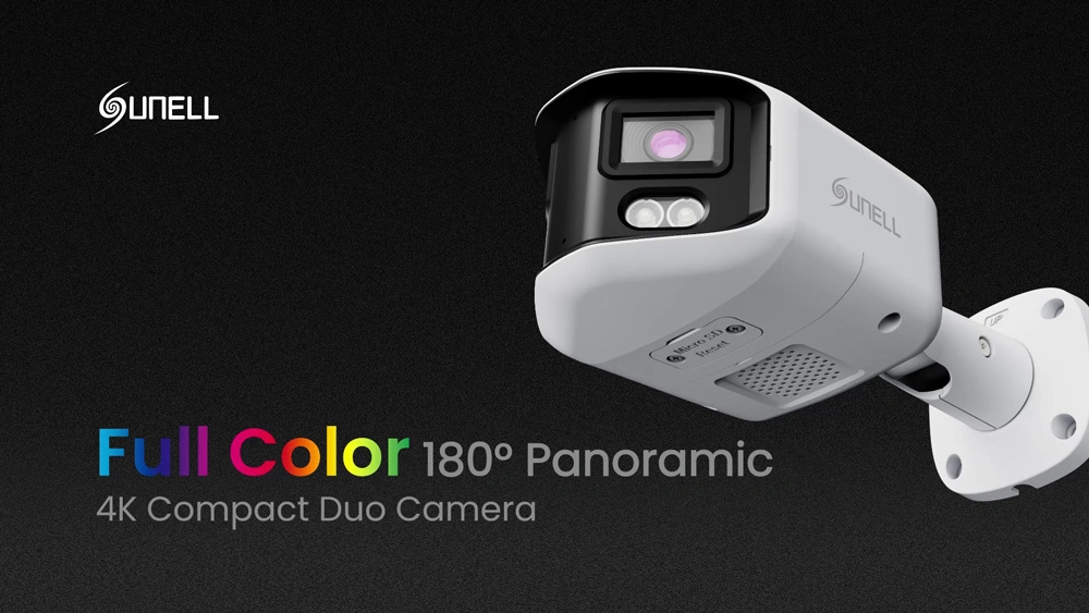 Sunell Full Color 180° Panoramic 4K Compact Duo Camera